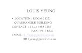 LOUIS YEUNG - agsm.edu.au€¦ · LOUIS YEUNG • LOCATION : ROOM 3122, QUADRANGLE BUILDING CONTACT : TEL : 9385 3286. FAX : 9313 6337. EMAIL : L.Yeung@unsw.edu.au OR l.yeung@unsw.edu.au