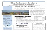 The Pedersen Praises - TWR PL 2015-06 Web...The Pedersen Praises Newsletter from Dave and Mari Pedersen “Like cold water to a weary soul is good news from a distant land.” Proverbs