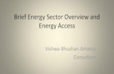 Brief Energy Sector Overview and Energy Access of the energy... · Vishwa Bhushan Amatya Consultant . Key Energy and Macro-Economic Indicators Values in millions Growths 2001 2011