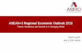 ASEAN+3 Regional Economic Outlook 2018 · G3 Risks confronting the region are mainly external. 5 Risks: Trade Protectionism ... 11 Monetary Policy ... 20. Title: PowerPoint Presentation