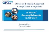 A Year of Accomplishments in OFCCP - 2016 · 2018-05-01 · Overview Introduction to OFCCP Regulatory Updates Accomplishments in OFCCP Mega Construction Project Program Affirmative