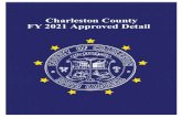Charleston County FY 2021 Approved Detail...APPROVED BUDGET FOR FISCAL YEAR 2021 BUDGET DETAIL COUNTY COUNCIL J. ELLIOTT SUMMEY, CHAIRMAN C. BRANTLEY MOODY, VICE CHAIRMAN HENRY DARBY
