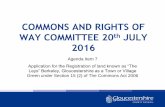 COMMONS AND RIGHTS OF WAY COMMITTEE 20 JULY 2016 2017-03-21آ  COMMONS AND RIGHTS OF WAY COMMITTEE 20th