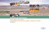 Afghanistan: survey of the horticulture sector 2003 · national horticulture sector survey on the state of Afghan horticulture was conducted in spring, 2003 by a team of 90 national