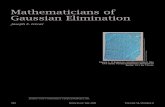 Mathematicians of Gaussian Elimination...mathematicians. Ancient Mathematics Problems that can be interpreted as simultaneous linear equations are present, but not prevalent, in the
