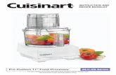 Pro Custom 11 Food Processor DLC-8S Series · IMPORTANT UNPACKING INSTRUCTIONS This package contains a Cuisinart® Food Pro-cessor, and these standard parts for it: metal chopping