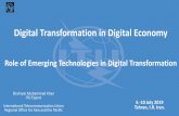 Digital Transformation in Digital Economy · AI for Good •AI for Good is a United Nations platform that fosters dialog on the beneficial ... •There are also smartphone apps which