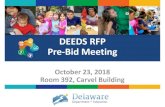 DEEDS RFP Pre-Bid Meeting - Delawarebidcondocs.delaware.gov/DOE/DOE_19004Edlicense_prebid... · 2018-10-25 · DEEDS and DPEC •DEEDS was originally developed in 1997 and has been