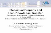 Intellectual Property and Tech-Knowledge Transfer · Intellectual Property & Knowledge Transfer A General University: a wide range of disciplines • School of Health and BioScience
