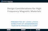 Design Considerations for High Frequency Magnetic Materials · Markets for GaN and SiC •GaN + SiC likely to reach ~$10B by 20271 –GaN is expected to achieve price parity with