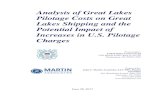 Analysis of Great Lakes Pilotage Costs on Great Lakes ... Analysis of Great Lakes Pilotage Costs on