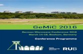 Programmheft gemic M7 - Ruhr University Bochum€¦ · 10 GeMiC 2016 – Conference Programme In the following year, the conference was born and the success story began with: Ulm