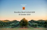 Boundary Bend Limited AGM 25 October 2019€¦ · 25/10/2019  · Cobram Estate EVOO Gross sales Cobram Estate EVOO Imported Olive Oil 6 HIGHLIGHTS CONT. –PRICE PREMIUM AUSTRALIA