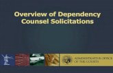 Overview of Dependency Counsel Solicitations€¦ · Budget Template . Developing Your Proposal RFP Document: Proposal Contents Lists information that must be included in your proposal