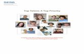 Top Talent: A Top Priority - Dechert-Hampe · Millennials’ Top 10 Priority in Taking a Job Ranked higher by Millennials than Managers Ranked lower by Millennials than Managers Statistical