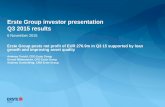 Erste Group investor presentation Q3 2015 results · 2017-09-08 · 6 November 2015 . Erste Group investor presentation Q3 2015 results . Page Disclaimer – Cautionary note regarding