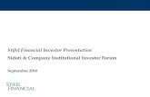 Stifel Financial Investor Presentation Sidoti & Company ...€¦ · Financial Investor Presentation. Sidoti & Company Institutional Investor Forum. ... Expand institutional equity