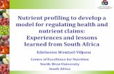 Nutrient profiling to develop a model for regulating health and ......for a healthy diet and for which NO nutrient content, GI, certain comparative, health, slimming or any other claim