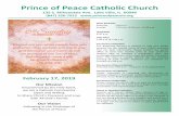 Prince of Peace atholic hurch...2019/02/17  · Prince of Peace atholic hurch 135 S. Milwaukee Ave. Lake Villa, IL 60046 (847) 356-7915 February 17, 2019 Our Mission Empowered by the