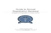 Guide to Annual Registration Renewalcollegeofhomeopaths.com/uploads/1/2/4/8/124811910/guide...College of Homeopaths of Ontario 163 Queen Street East, 2nd Floor, Toronto, Ontario, M5A