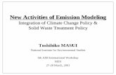 New Activities of Emission Modeling · 2020-02-06 · Overview of Economic Model ... SCM * metal trash, scrap metal WGC * waste glass SLG slag WCT construction and demolition waste