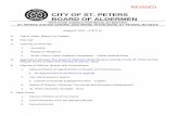 CITY OF ST. PETERS BOARD OF ALDERMEN BOA Packet REVISED.pdf · 2019-08-07 · revised city of st. peters board of aldermen tentative agenda for regular meeting st. peters justice
