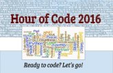 Hour of Code 2016 · 2016-12-08 · game programmer 3-6 years lead/senior game programmer entry-level tech jobs for 2-year degree holders network adminstutor computer systems analyst