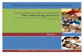 The Missing Voices€¦ · PAC began working with OEO staff to compile this special report. This report is the result of an interactive process of data collection, research review,