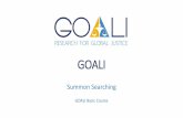 GOALI - ilo.org · Summon is a Google-like search engine that provides fast, relevancy-ranked results: • Enter the search terms into a single search box or select Advanced Search