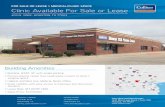 FOR SALE OR LEASE > MEDICAL/CLINIC SPACE Clinic Available … · 2017-01-19 · Clinic Available For Sale or Lease . 403 N. YORK. HOUSTON, TX 77003. Building Amenities > Building: