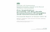 Pre-legislative scrutiny of the Draft Environment ... · House of Commons Environment, Food and Rural Affairs Committee Pre-legislative scrutiny of the Draft Environment (Principles