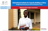 UNESCO International Institute for Capacity Building in Africa · 2019-07-25 · According to UNESCO UIS (2016), the greatest teacher shortages are in Sub-Saharan Africa. The demand