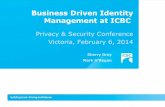 Business Driven Identity Management at ICBC€¦ · •Sun was purchased by Oracle midway through our Sun IDM implementation (2009) •ICBC Transformation Program was beginning •ICBC