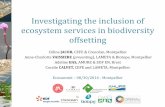 Investigating the inclusion of ecosystem services in ... · Investigating the inclusion of ecosystem services in biodiversity offsetting Céline JACOB, CEFE & Creocéan, Montpellier