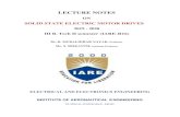 LECTURE NOTES - iare.ac.in LECTURE NOTES 201… · electric motors, for supplying mechanical energy for motion control. Drives employing electric motors are known as Electrical Drives.