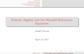 Exterior Algebra and the Maxwell-Boltzmann Equations€¦ · 2) ^ = 0 ^ = ( ^ ) Joseph Ferrara Exterior Algebra and the Maxwell-Boltzmann Equations. Introduction The Space of p-Vectors