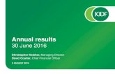 Annual results - IOOF€¦ · Note: 2014/15 comparatives throughout this presentation have been restated to reclassify discontinued operations-^ Proposed final dividend, subject to