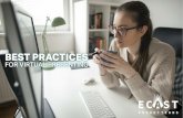 BEST PRACTICES - ecastvideoproduction.com€¦ · BEST PRACTICES FOR VIRTUAL PRESENTING. EVERYTHING YOU NEED TO KNOW TO MAKE YOUR WEBCAST A SUCCESS A QUICK GUIDE FROM ECAST PRODUCTIONS