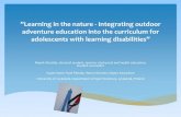 ”Learning in the nature - Integrating outdoor adventure ... · ”Learning in the nature - Integrating outdoor adventure education into the curriculum for adolescents with learning
