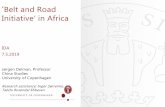 Belt and Road Initiative’ in Africaida-globaldevelopment.dk/wordpress/wp-content/... · Sino-African organizations •Belt and Road Forum (internationalt) •FOCAC - Forum on China-Africa