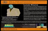Lucas Boyce - daytonastate.edu Flyer.pdf · Lucas Boyce Former NBA executive, author and motivational speaker Lucas Boyce was born into a life of poverty in Independence, Mo., and
