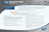BIO - INVESTOR ... The BIO Investor Forum delivers a rich program that features corporate presentations