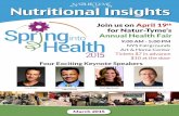 Nutritional Insights · providing the nutritional foundation for healing of the brain to occur. Dr. Lewis will share real-life stories of how omega-3’s can help support recovery.