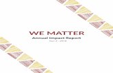 Annual Impact Report...I Matter. You Matter. We Matter. 3 2018 was a year of growth, creation, and capacity building for We Matter. Year 1 showed us the challenges, strengths, and