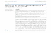 Analysis on the influence factors of Bitcoin’s price based on VEC … · 2017-08-26 · Bitcoin has no intrinsic value, it’s value only depends on market strength and the belief