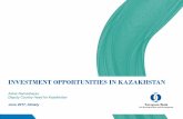 INVESTMENT OPPORTUNITIES IN KAZAKHSTAN · EBRD IN KAZAKHSTAN: LARGEST INVESTOR OUTSIDE OIL & GAS • In 2016 the Bank invested more than EUR 1 billion in 33 projects in Kazakhstan,