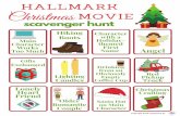Hallmark Christmas Movie Scavenger Hunt - Organized 31 · 2019-09-05 · Candles Angel Character with a Holiday-themed First ... Romantic Fireplace Scene Green Mittens scavenger hunt