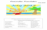 July 2019 - Concordia Christian66).pdf · Mrs. Leslie Brown Pastor Craig Schultz Mrs. Betsy Murray ... July is the last month that Ashlie, Alexander and I will be at Concordia. ...