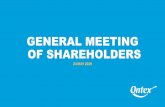 GENERAL MEETING OF SHAREHOLDERSThis Presentation may include forward-looking statements. Forward-looking statements are statements regarding or based upon our management’s current