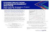 CONSTRUCTION COMMENCEMENT NOTICE...Niagara Mohawk Power Corporation (doing business as “National Grid”) anticipates that it will commence site preparation and construction of its